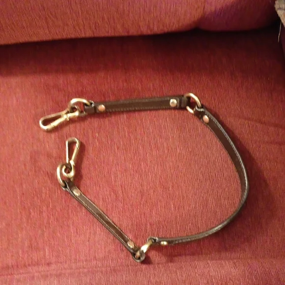 Coach Brown Leather Strap with Gold Hardware - Picture 1 of 5